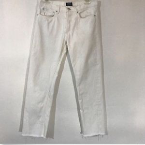A.P.C. Women's White Jeans Denim 30 Raw Hem
